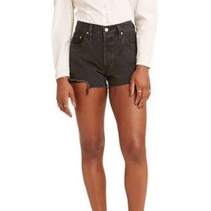 NWT Levi's 501 Original High Rise Black Jean Shorts | 28